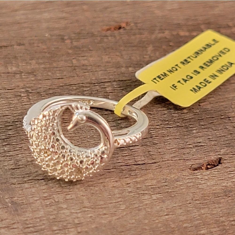 New Sterling Stylized Peacock Ring - Picture 2 of 5